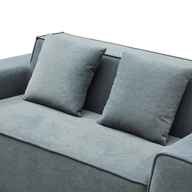 Simple two-seater compression spring sofa set (7)