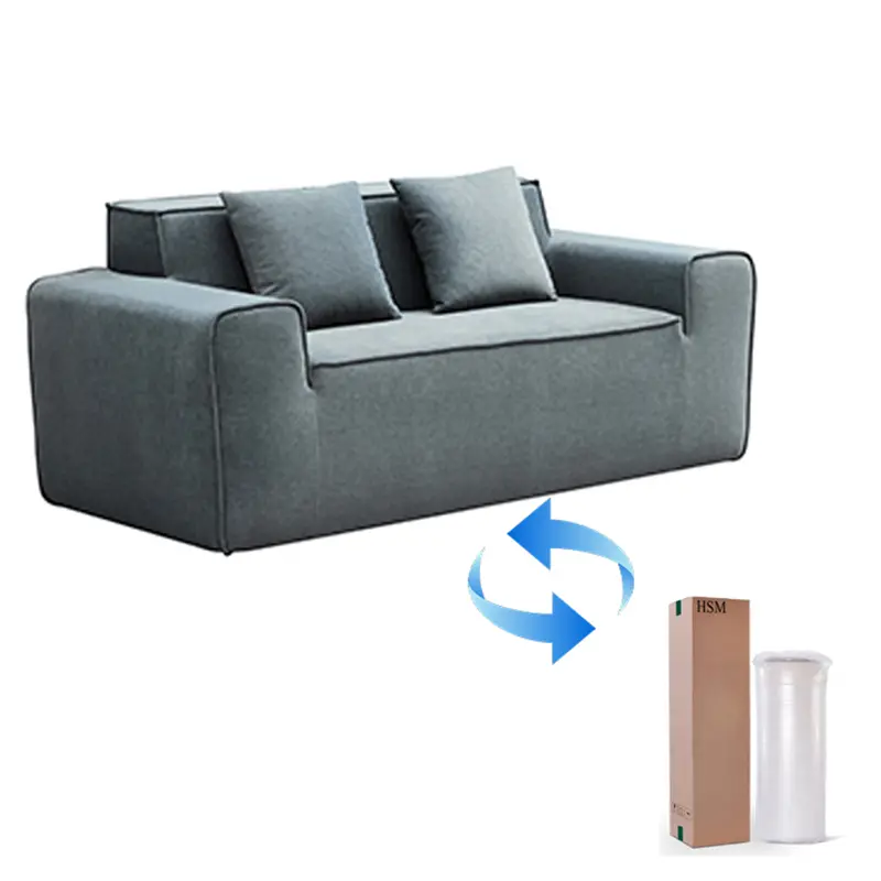 Simple two-seater compression spring sofa set
