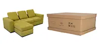 Compression sofa with metal base small size with moveable ottoman (10)