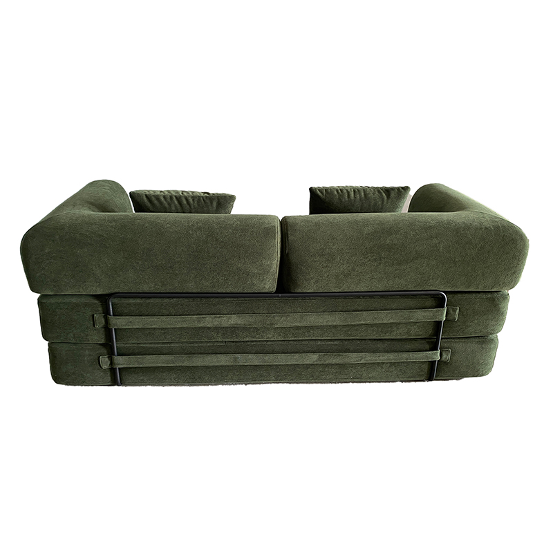 Modern compression sofa foldable sofa bed with metal stand (4).jpg