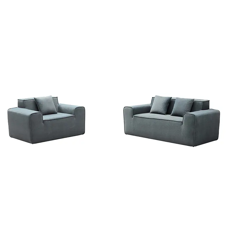 Simple two-seater compression spring sofa set (4).jpg