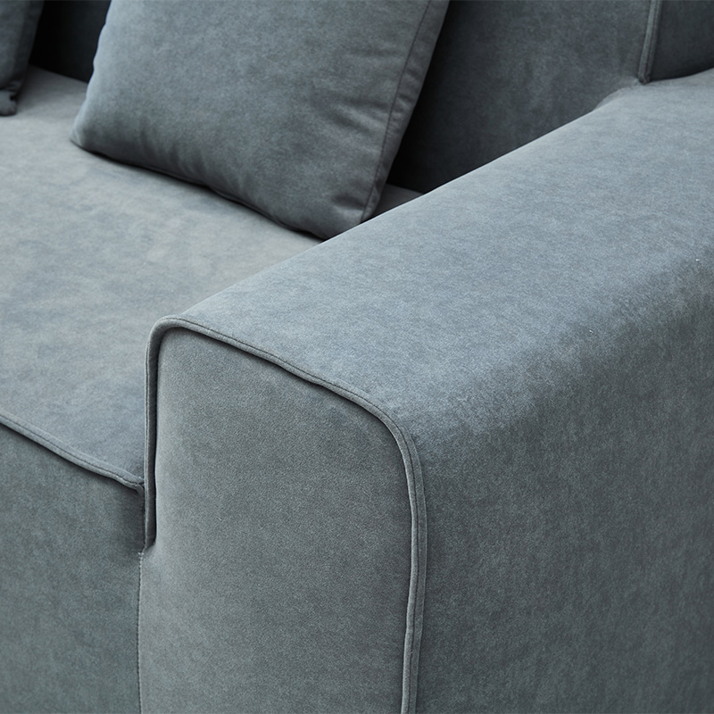 Simple two-seater compression spring sofa set (8)