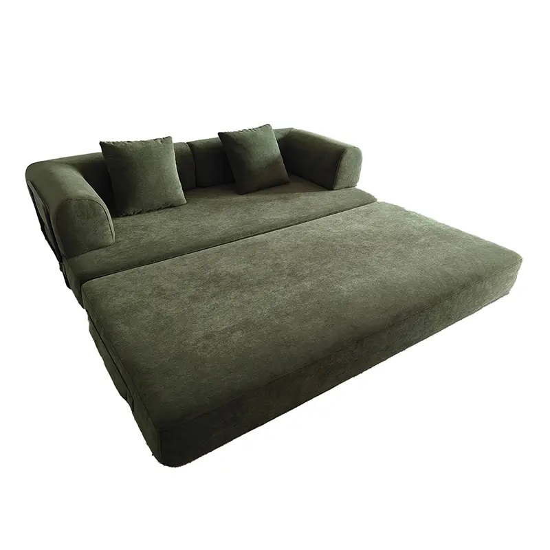 Modern compression sofa foldable sofa bed with metal stand (6)