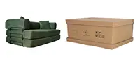 Modern compression sofa foldable sofa bed with metal stand
