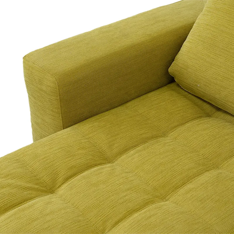 Compression sofa with metal base small size with moveable ottoman (8)