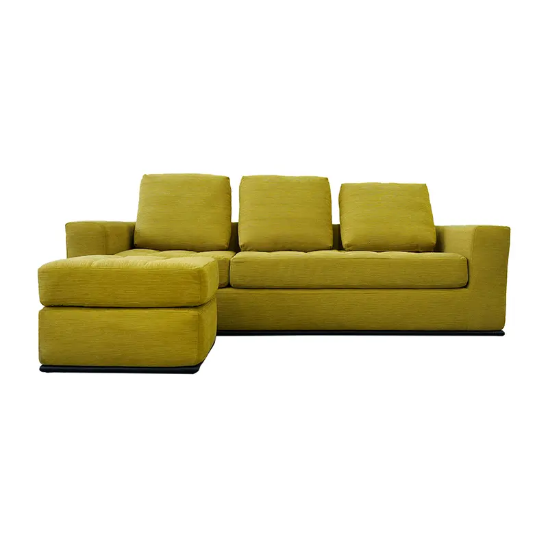 Compression sofa with metal base small size with moveable ottoman (1).jpg