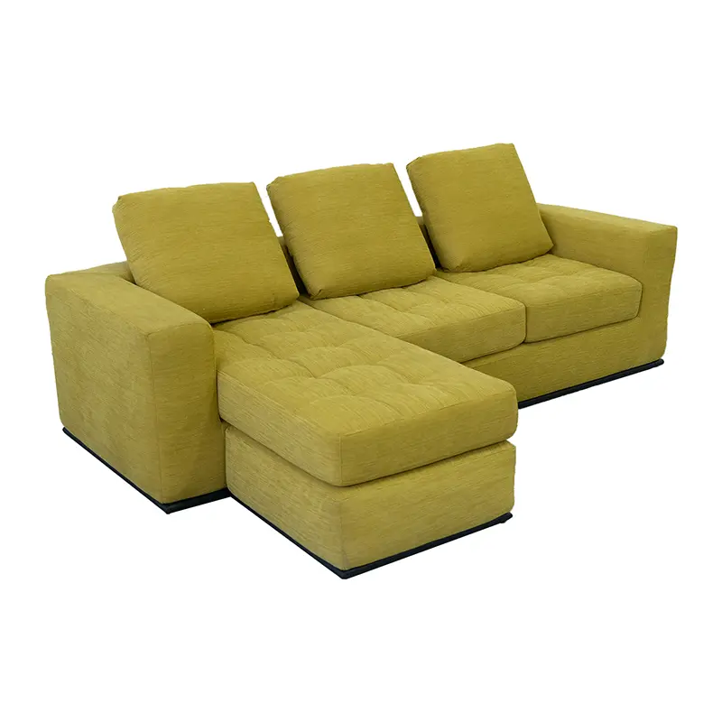 Compression sofa with metal base small size with moveable ottoman (2).jpg