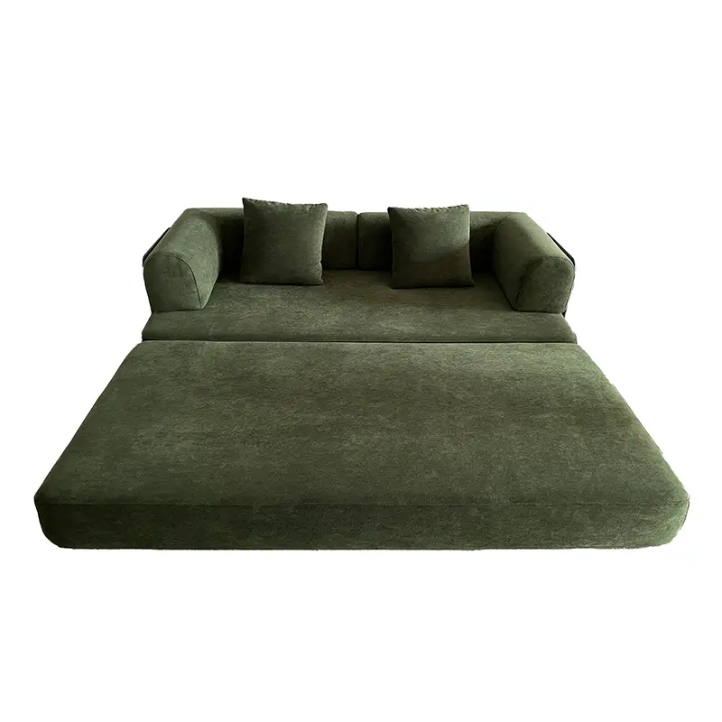 Modern compression sofa foldable sofa bed with metal stand (5).jpg