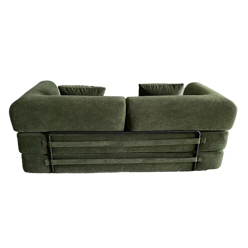 Modern compression sofa foldable sofa bed with metal stand (4)