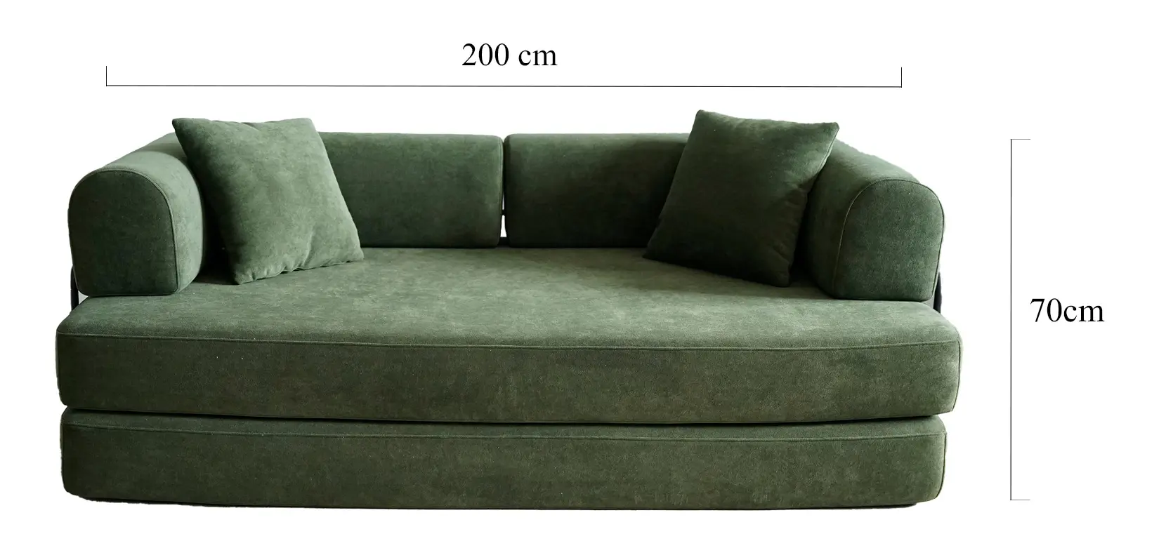 Modern compression sofa foldable sofa bed with metal stand (7)
