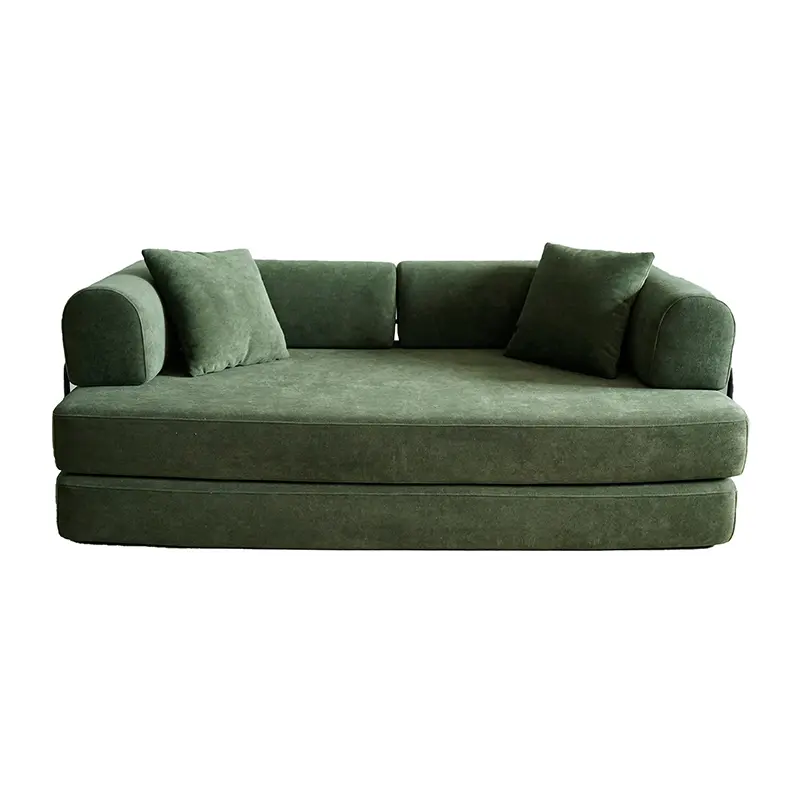 Modern compression sofa foldable sofa bed with metal stand (2).jpg